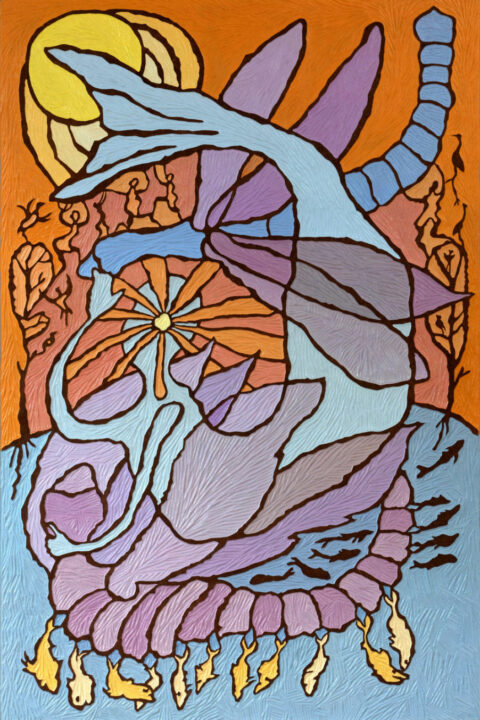 Dragonflies and mermaid