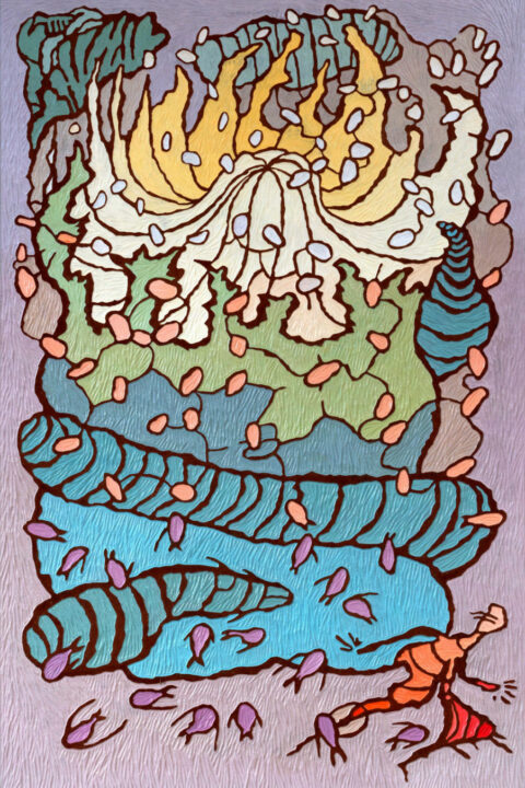 Sy (haar) hare het die water gewipper